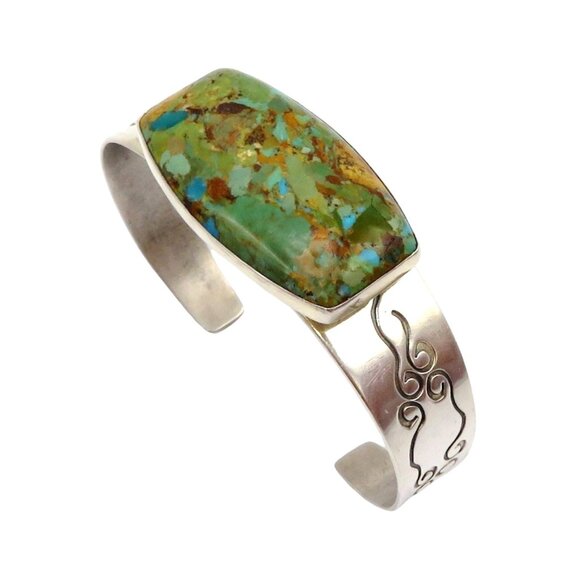 Jay King DTR Mine Finds 925 Sterling Silver Large Turquoise Cuff Bracelet - Picture 10 of 10